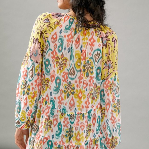 Maureen Babydoll Anthropologie Tunic Blouse, Size S - Picture 2 of 6